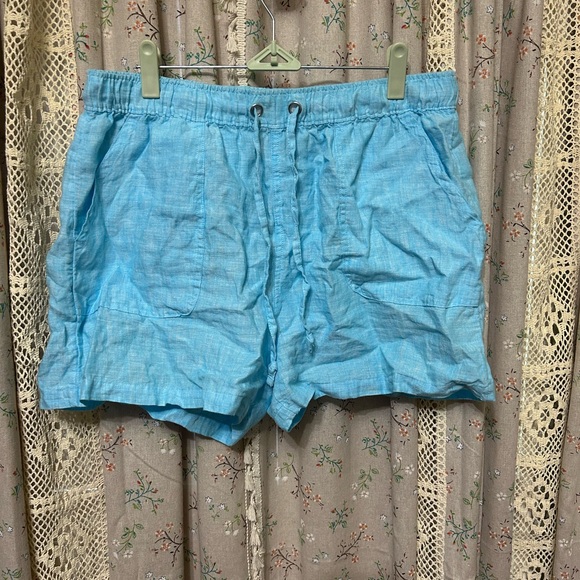 C&C California Pants - Revolve C&C California Blue 100% Linen Shorts Size Large